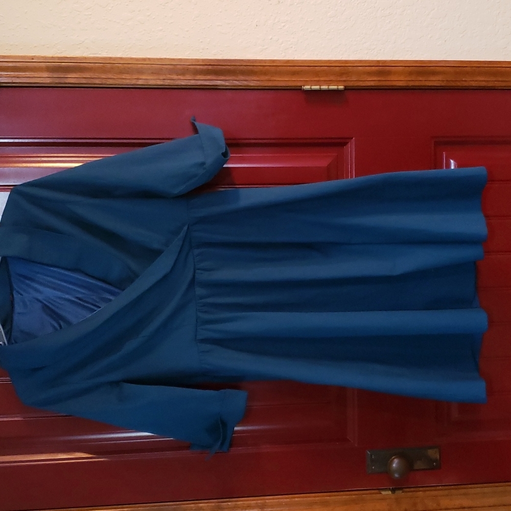 Dark Green Collared Dress